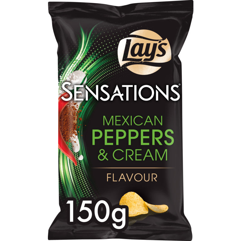 Lay's sensations mexican peppers & cream