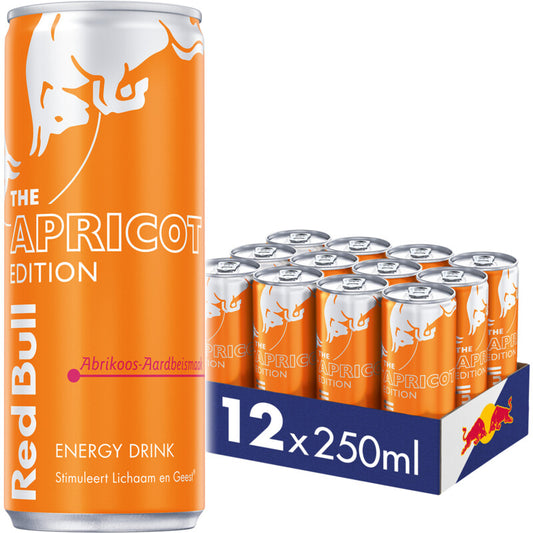 12 pack Red Bull Abrikoos-Aardbei
