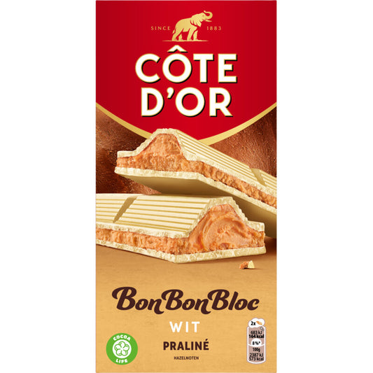 Cote d´or bon bon bloc wit praline